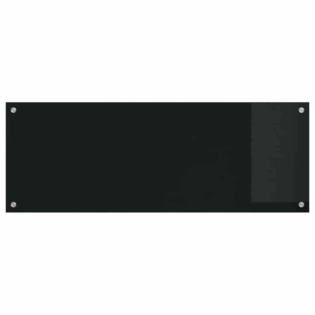 Küchenrückwand 2 pcs Schwarz 110 x 40 cm Gehärtetes Glas
