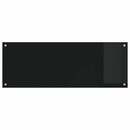 Küchenrückwand 2 pcs Schwarz 110 x 40 cm Gehärtetes Glas