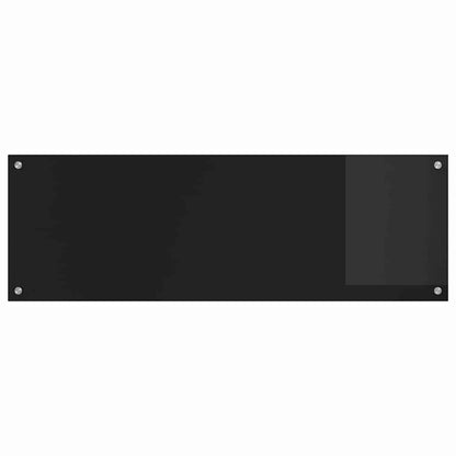 Küchenrückwand 2 pcs Schwarz 120 x 40 cm Gehärtetes Glas