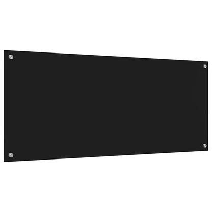 Küchenrückwand 2 pcs Schwarz 120 x 50 cm Gehärtetes Glas