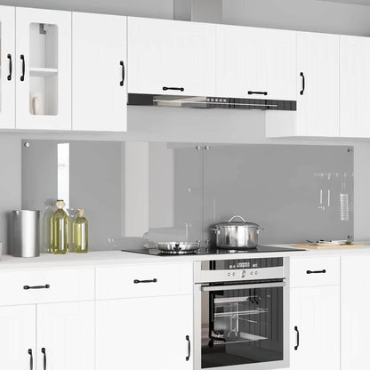 Küchenrückwand 2 pcs Hellgrau 110 x 60 cm Gehärtetes Glas
