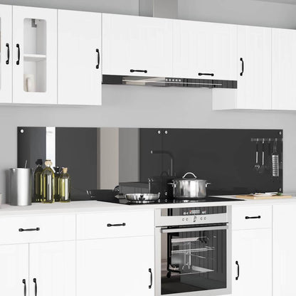 Küchenrückwand 2 pcs Dunkelgrau 110 x 50 cm Gehärtetes Glas