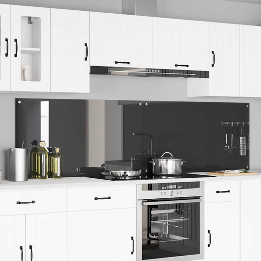 Küchenrückwand 2 pcs Dunkelgrau 110 x 60 cm Gehärtetes Glas