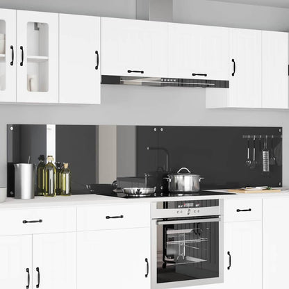 Küchenrückwand 2 pcs Dunkelgrau 120 x 50 cm Gehärtetes Glas