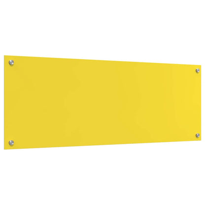 Küchenrückwand 2 pcs Gelb 110 x 40 cm Gehärtetes Glas