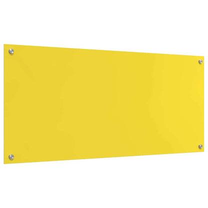 Küchenrückwand 2 pcs Gelb 110 x 50 cm Gehärtetes Glas