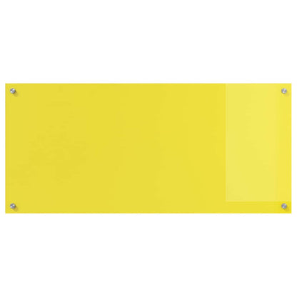 Küchenrückwand 2 pcs Gelb 110 x 50 cm Gehärtetes Glas