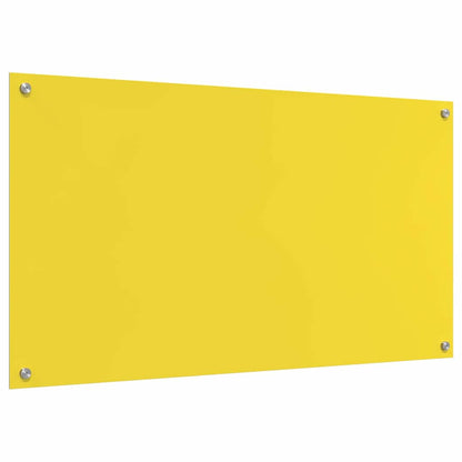 Küchenrückwand 2 pcs Gelb 110 x 60 cm Gehärtetes Glas