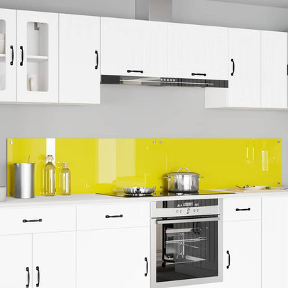 Küchenrückwand 2 pcs Gelb 120 x 40 cm Gehärtetes Glas