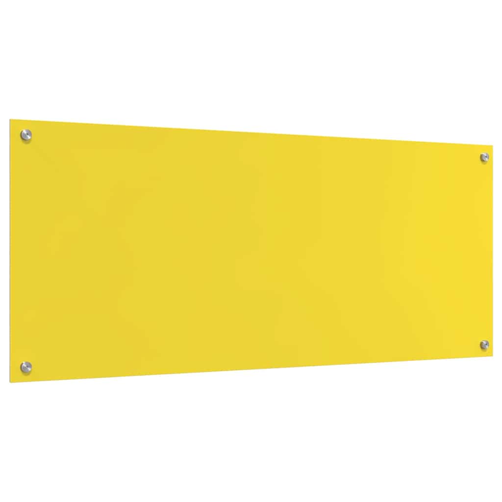 Küchenrückwand 2 pcs Gelb 120 x 50 cm Gehärtetes Glas