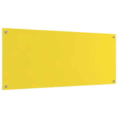 Küchenrückwand 2 pcs Gelb 120 x 50 cm Gehärtetes Glas