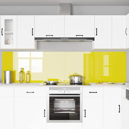 Küchenrückwand 2 pcs Gelb 120 x 60 cm Gehärtetes Glas