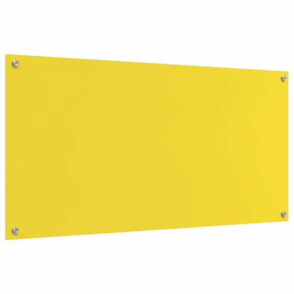 Küchenrückwand 2 pcs Gelb 120 x 60 cm Gehärtetes Glas