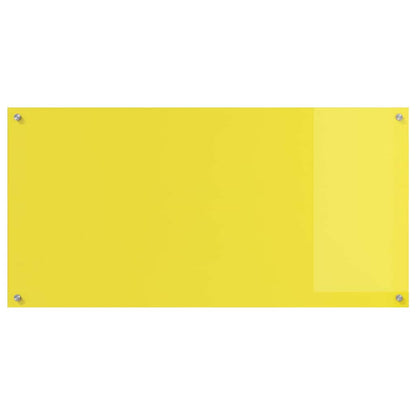 Küchenrückwand 2 pcs Gelb 120 x 60 cm Gehärtetes Glas
