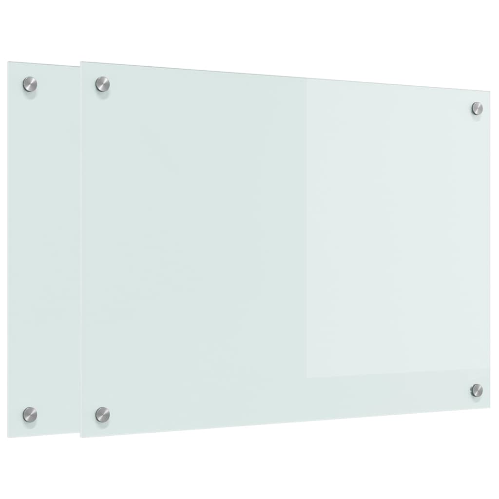 Küchenrückwand Weiß 70 x 50 x 0.8 cm Gehärtetes Glas