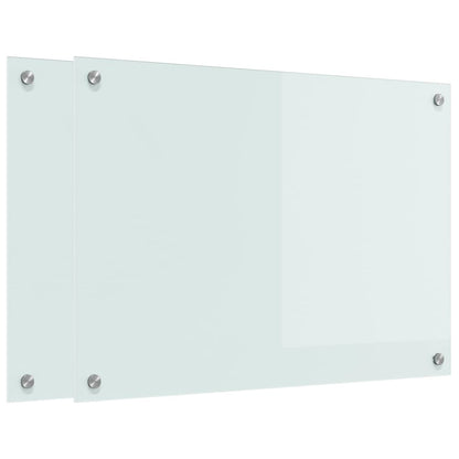Küchenrückwand Weiß 70 x 50 x 0.8 cm Gehärtetes Glas