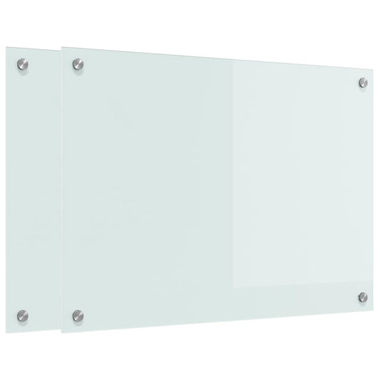 Küchenrückwand Weiß 70 x 50 x 0.8 cm Gehärtetes Glas