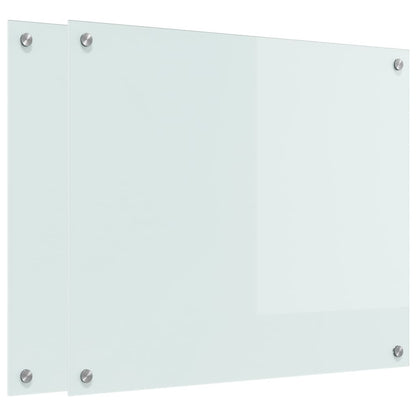 Küchenrückwand Weiß 70 x 60 x 0.8 cm Gehärtetes Glas