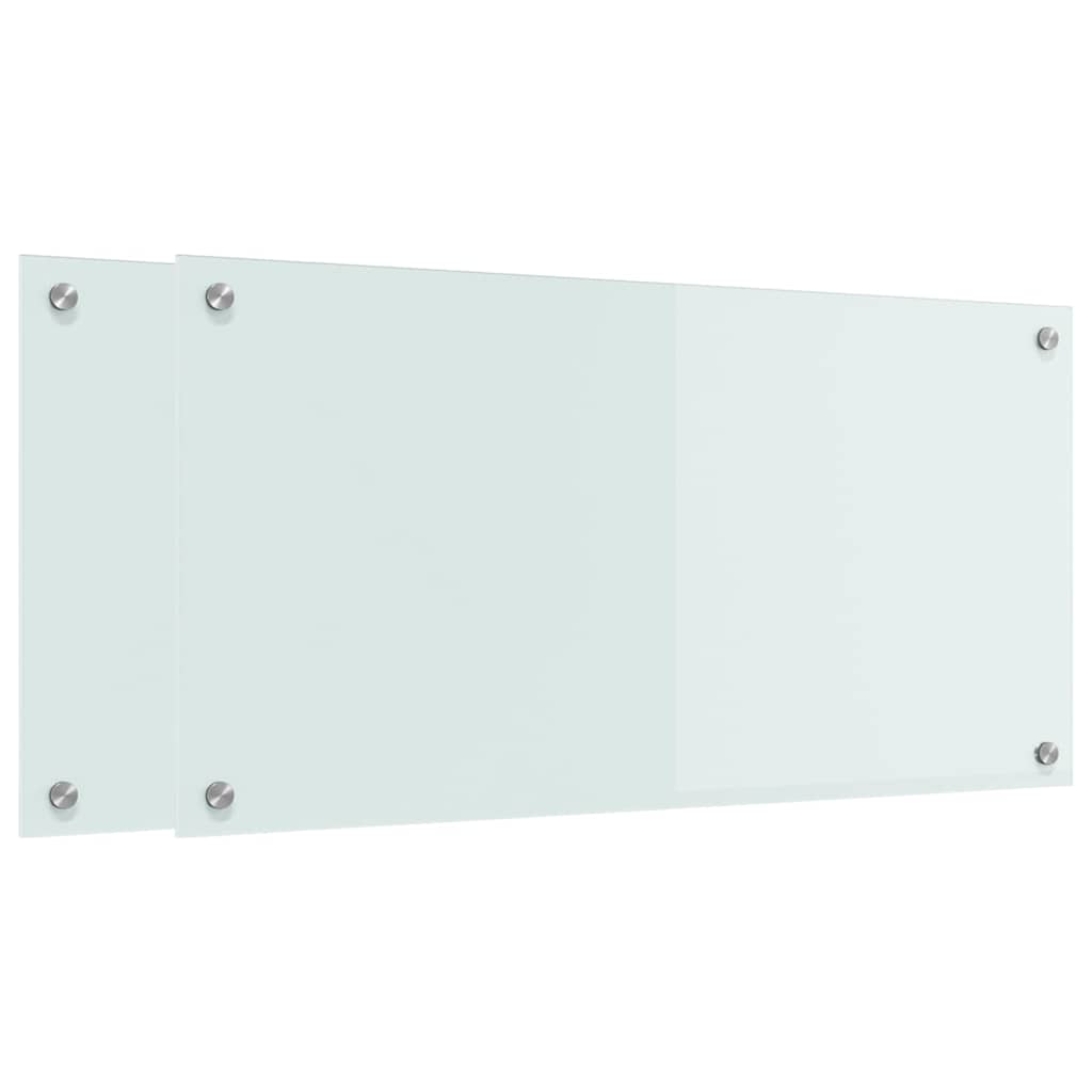 Küchenrückwand Weiß 80 x 40 x 0.8 cm Gehärtetes Glas