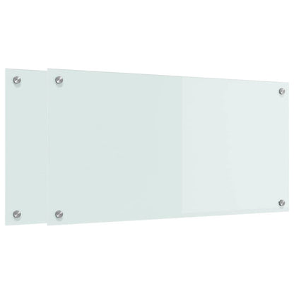 Küchenrückwand Weiß 80 x 40 x 0.8 cm Gehärtetes Glas