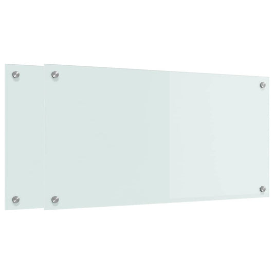 Küchenrückwand Weiß 80 x 40 x 0.8 cm Gehärtetes Glas