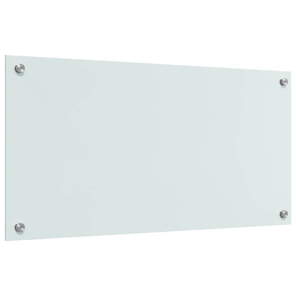 Küchenrückwand Weiß 80 x 40 x 0.8 cm Gehärtetes Glas