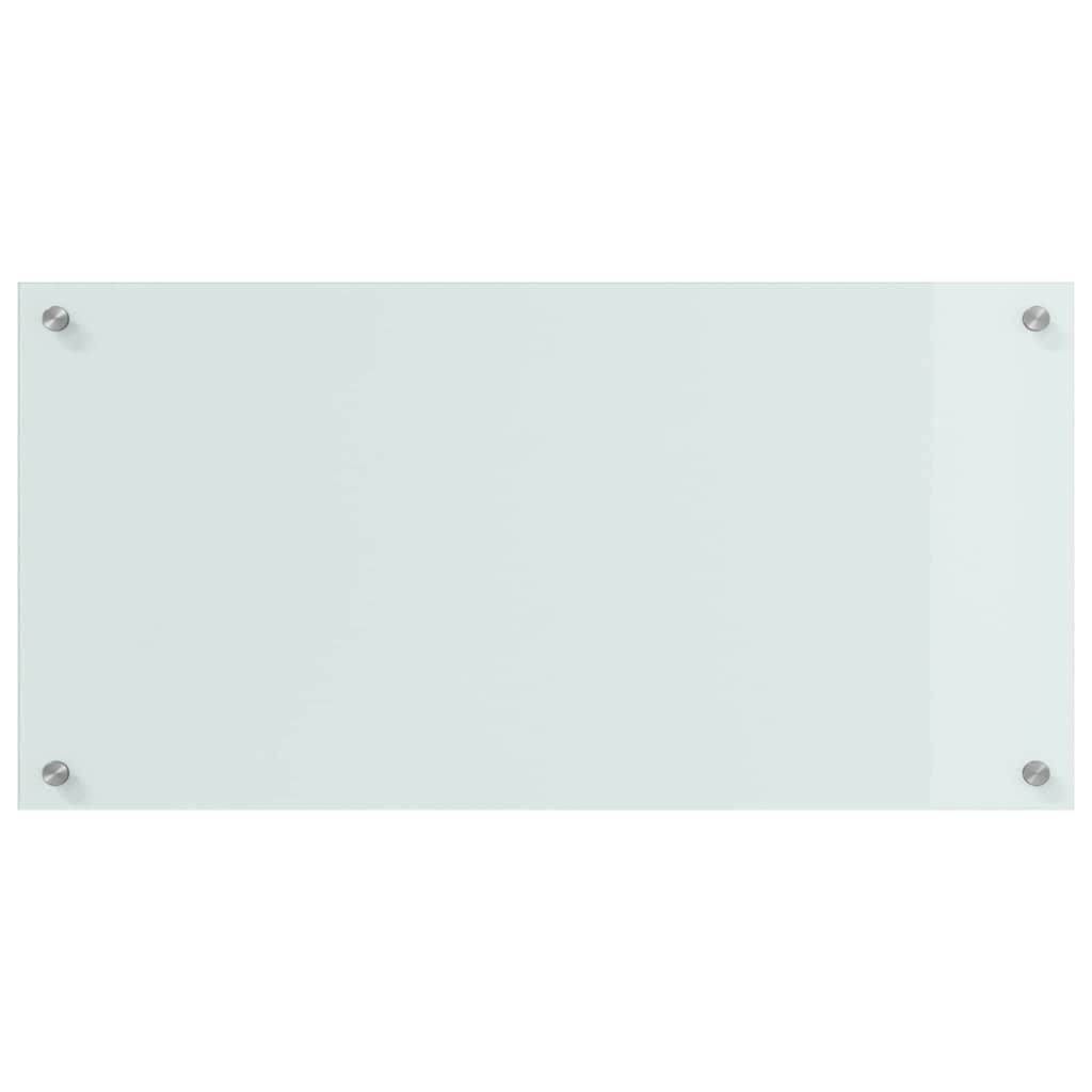 Küchenrückwand Weiß 80 x 40 x 0.8 cm Gehärtetes Glas