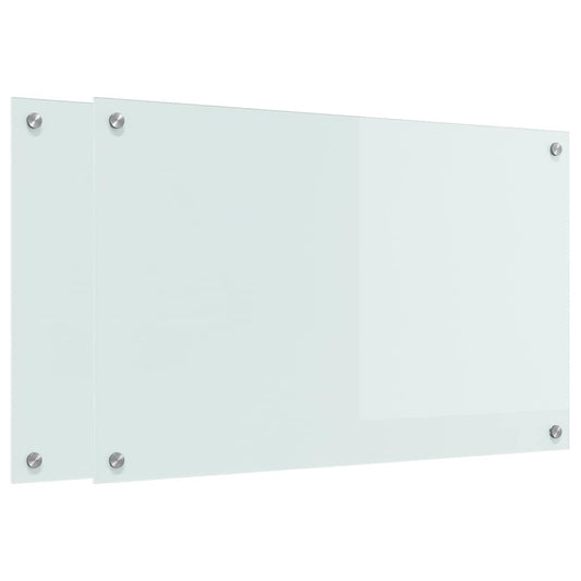 Küchenrückwand Weiß 80 x 50 x 0.8 cm Gehärtetes Glas