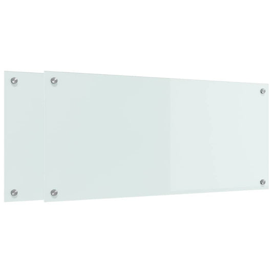 Küchenrückwand Weiß 90 x 40 x 0.8 cm Gehärtetes Glas