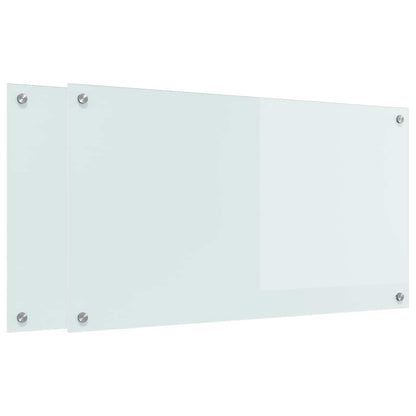 Küchenrückwand Weiß 90 x 50 x 0.8 cm Gehärtetes Glas