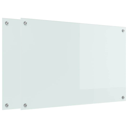 Küchenrückwand Weiß 90 x 60 x 0.8 cm Gehärtetes Glas