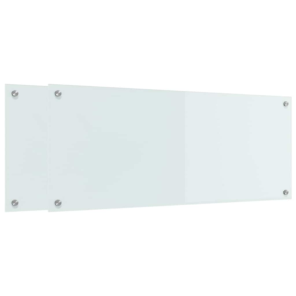 Küchenrückwand Weiß 100 x 40 x 0.8 cm Gehärtetes Glas