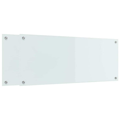 Küchenrückwand Weiß 100 x 40 x 0.8 cm Gehärtetes Glas