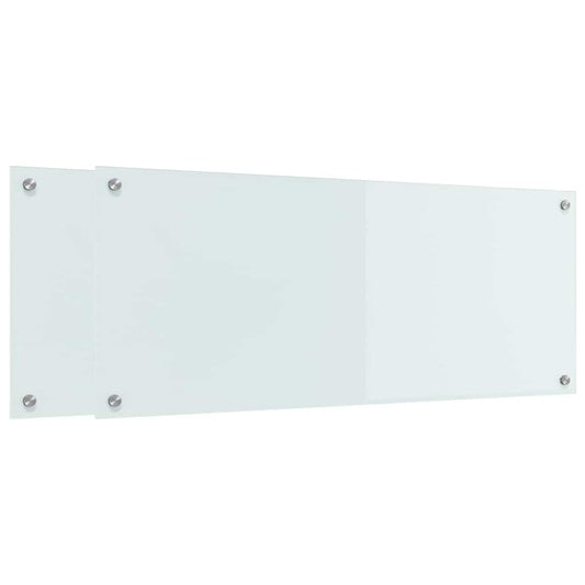 Küchenrückwand Weiß 100 x 40 x 0.8 cm Gehärtetes Glas