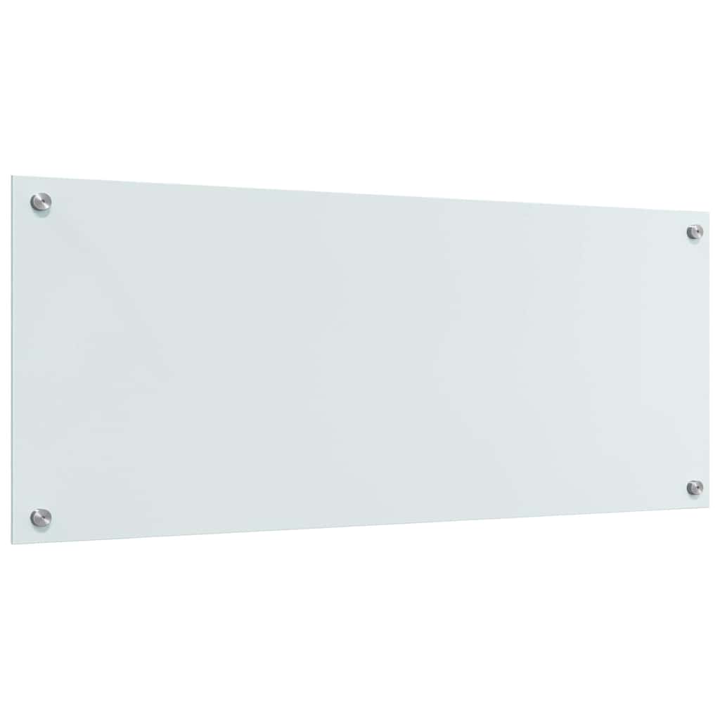 Küchenrückwand Weiß 100 x 40 x 0.8 cm Gehärtetes Glas