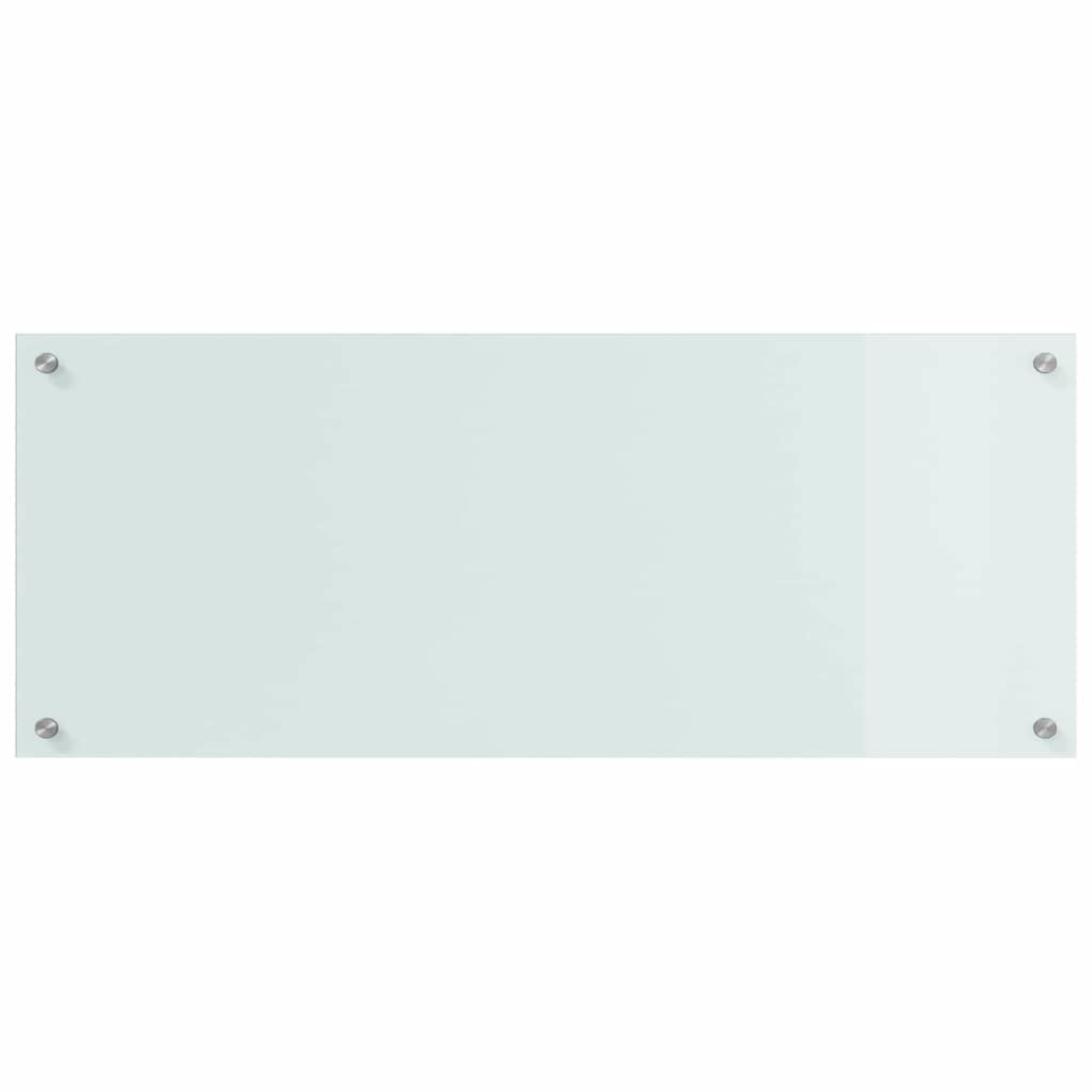 Küchenrückwand Weiß 100 x 40 x 0.8 cm Gehärtetes Glas