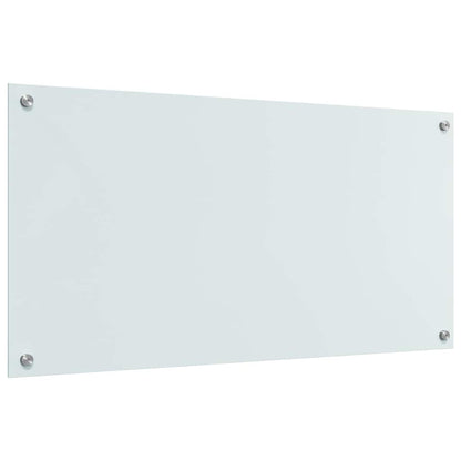 Küchenrückwand Weiß 100 x 50 x 0.8 cm Gehärtetes Glas