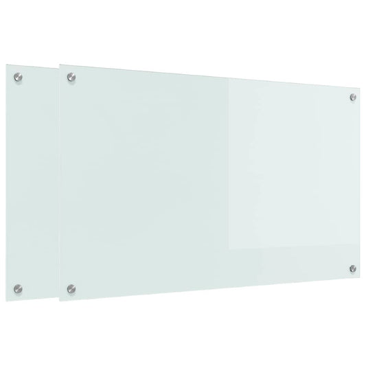 Küchenrückwand Weiß 100 x 60 x 0.8 cm Gehärtetes Glas