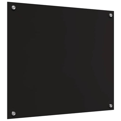 Küchenrückwand Schwarz 70 x 60 x 0.8 cm Gehärtetes Glas