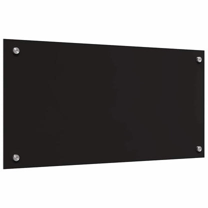 Küchenrückwand Schwarz 80 x 40 x 0.8 cm Gehärtetes Glas