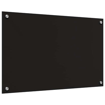 Küchenrückwand Schwarz 80 x 50 x 0.8 cm Gehärtetes Glas