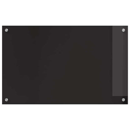 Küchenrückwand Schwarz 80 x 50 x 0.8 cm Gehärtetes Glas