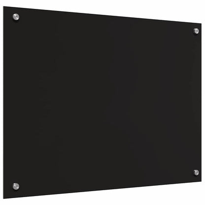 Küchenrückwand Schwarz 80 x 60 x 0.8 cm Gehärtetes Glas