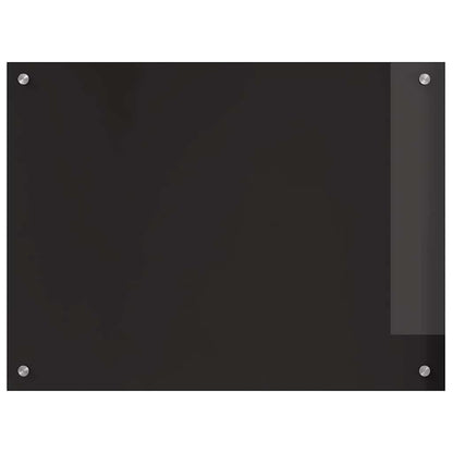 Küchenrückwand Schwarz 80 x 60 x 0.8 cm Gehärtetes Glas