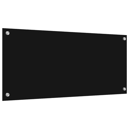 Küchenrückwand Schwarz 90 x 40 x 0.8 cm Gehärtetes Glas