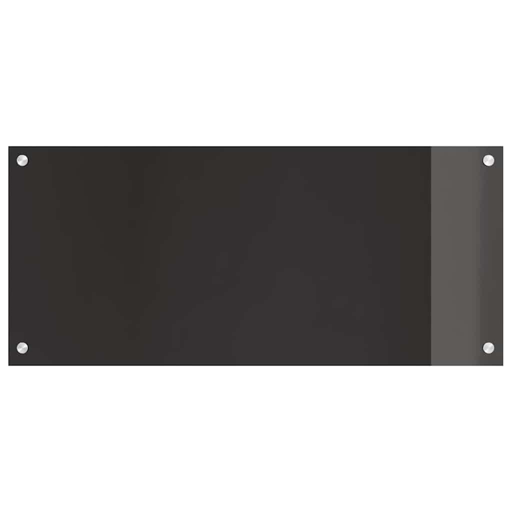 Küchenrückwand Schwarz 90 x 40 x 0.8 cm Gehärtetes Glas