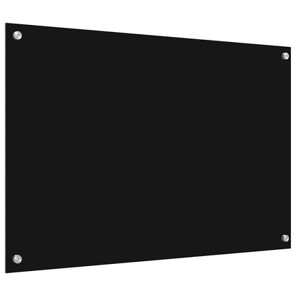 Küchenrückwand Schwarz 90 x 60 x 0.8 cm Gehärtetes Glas