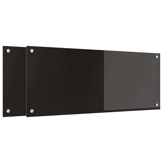 Küchenrückwand Schwarz 100 x 40 x 0.8 cm Gehärtetes Glas