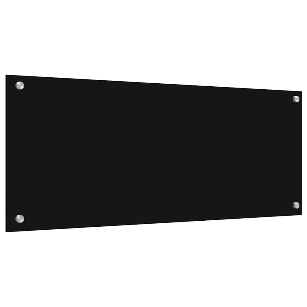 Küchenrückwand Schwarz 100 x 40 x 0.8 cm Gehärtetes Glas
