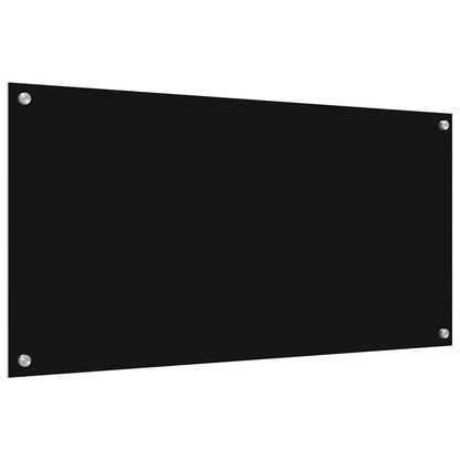 Küchenrückwand Schwarz 100 x 50 x 0.8 cm Gehärtetes Glas
